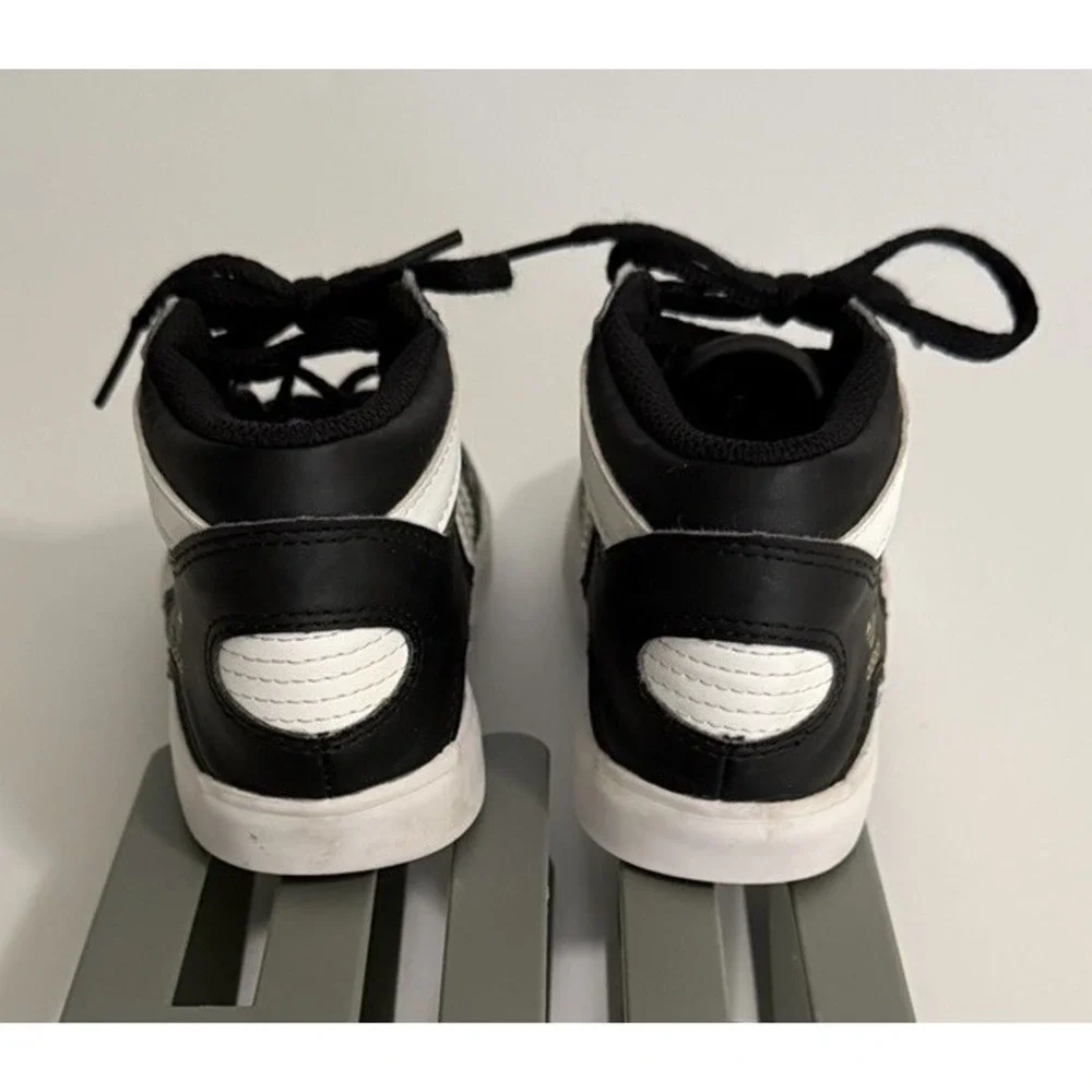 Adidas Hoops‎ Mid 2.0 Kids Black White Gold Sneakers Size 10K FV5738 Ortholite